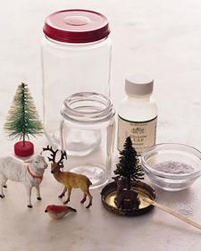 globos de nieve materiales