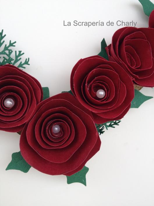 Rosas de papel Guirnalda S. Valentín