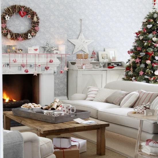 living-room--Christmas--scandi--Ideal-Home