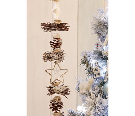Guirnalda natural de estrellas con nieve 8.99 Eur, Leroy Merlin