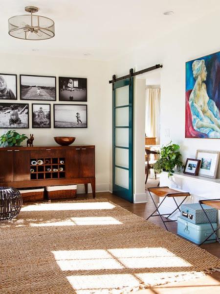 Puerta de granero en despacho