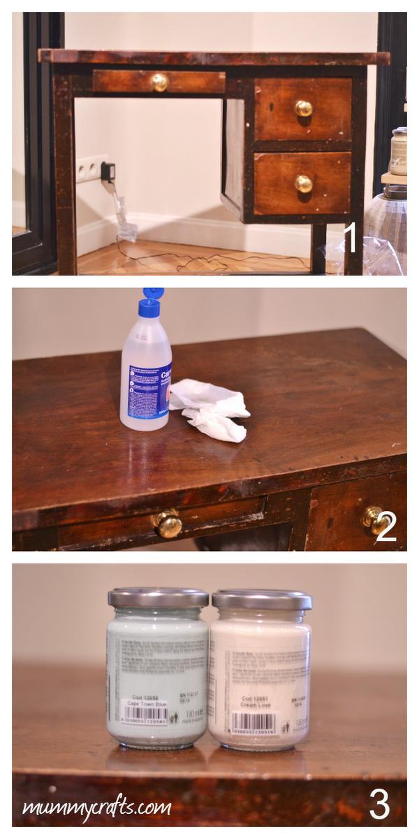 Preparamos el mueble para pintarlo