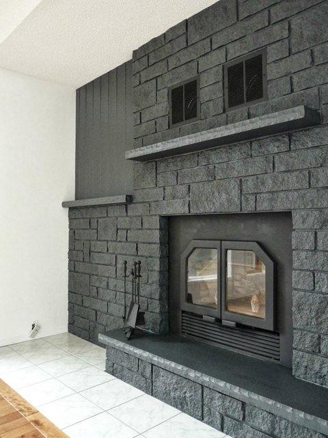 Fireplace Painted Grey