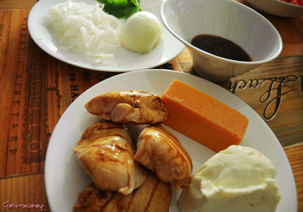 Pizza de pollo con salsa barbacoa