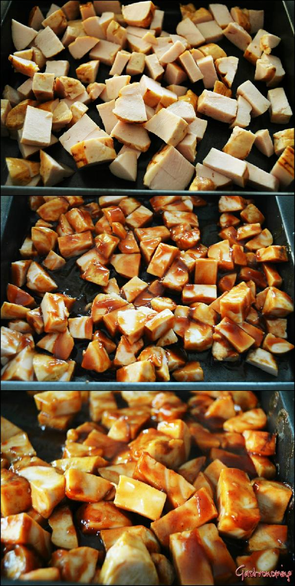 Pizza de pollo con salsa barbacoa