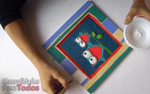 cuadro decorativo con relieves