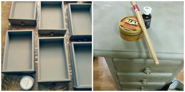 ESCRITORIO GRIS RESTUARADO CHALK PAINT