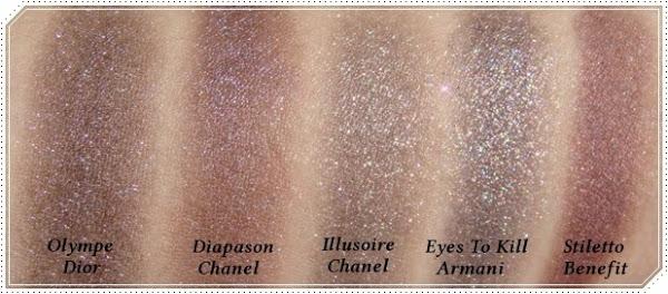 Collection Kingdom of Colors Dior: Diorshow Fusion Mono Olympe 871 vs Chanel Diapason vs Benefit vs Chanel Illusoire vs Eyes to Kill 3 Armani