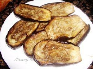 BERENJENAS RELLENAS DE ARROZ Y GAMBAS