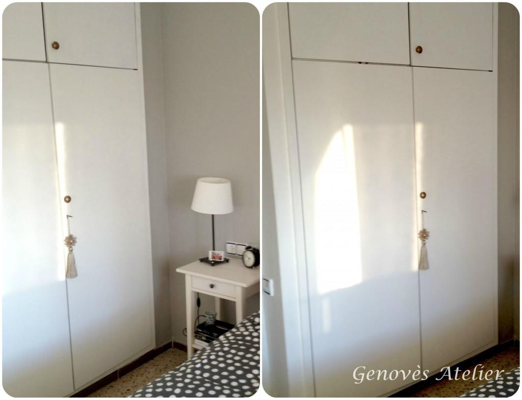 Armario pintado _de blanco en dormitorio_ renovado Genoves Atelier