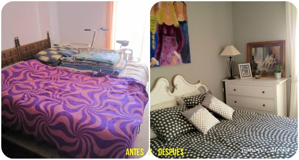 Dormitorio antes y despues Genoves Atelier