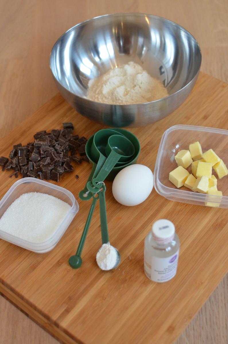 Bizcochitos chocolate tabla ingredientes