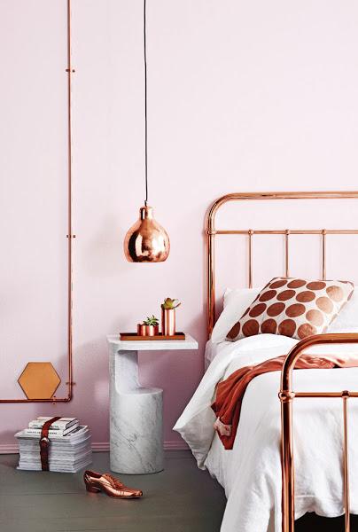 Tuberías de cobre para decorar