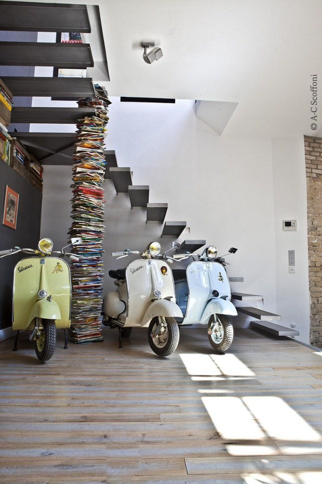 escalera estilo industrial