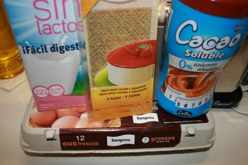 01. ingredientes mousse de chocolate fit