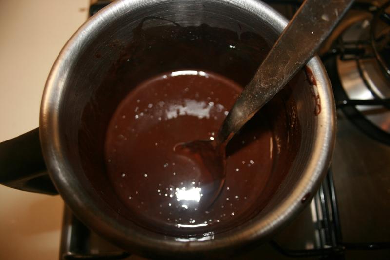 02. Chocolate deshecho para mousse de chocolate fit