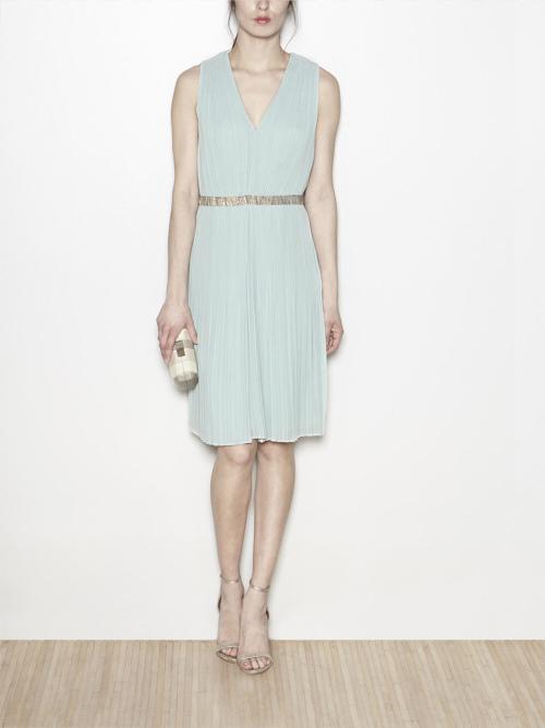 Vestido plisado en azul pastel, 298â?¬ ,Hoss Intropia