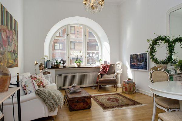 Apartamento nordico con toques vintage y exoticos