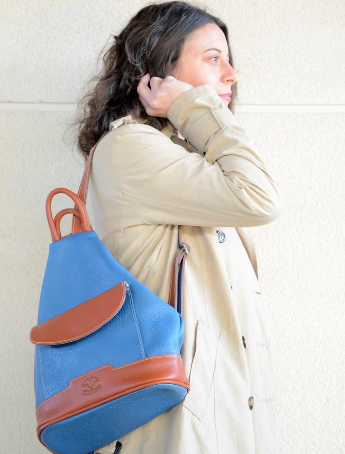 look, outfit, moda, fashion, streetstyle, camisa cuadros, leñador, mochila, piel, azul petroleo, mi vestido azul, fashion blogger, blog de moda, castellón, españa, valencia, lourdes,