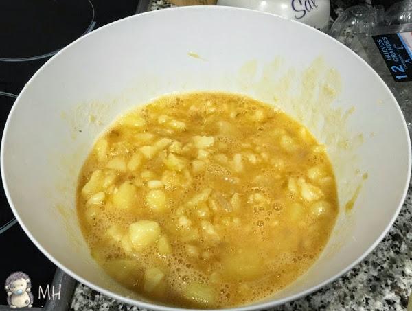 Tortilla de patatas rellena paso a paso