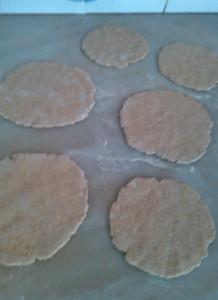 Tortidas preparadas para tostar