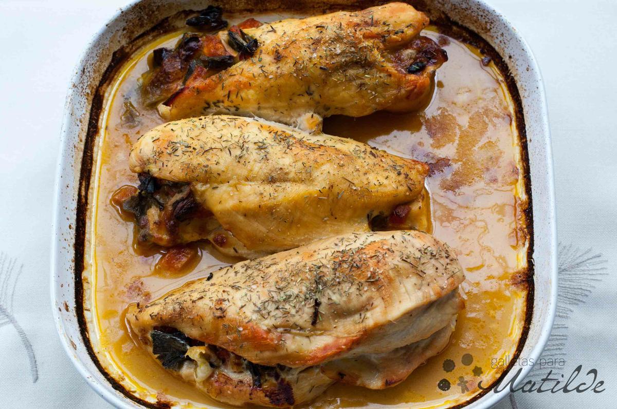 Pechugas de pollo al horno con verduras