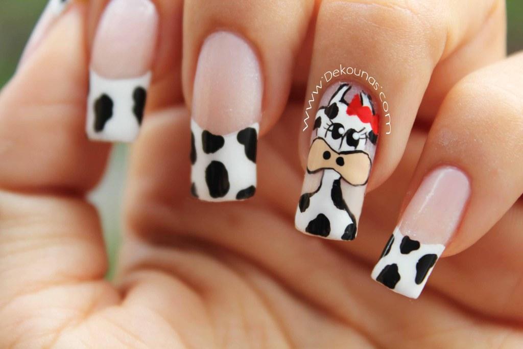 Decoración de uñas vaca 2-2