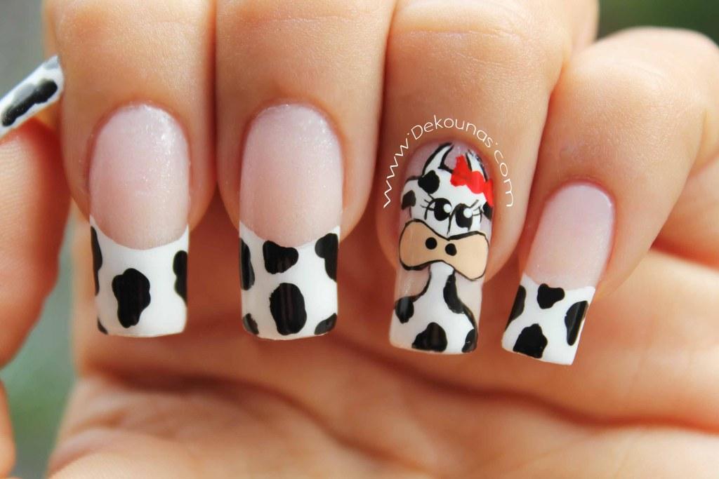 Decoración de uñas vaca - 1