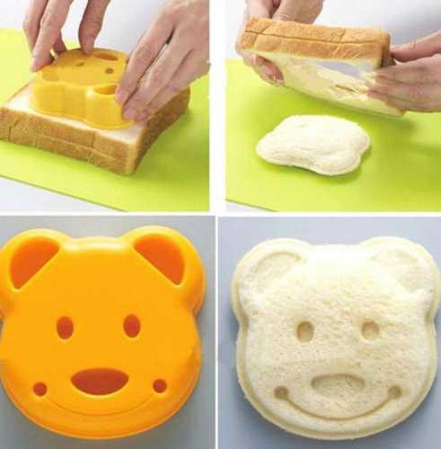 Sandwich de cara de oso feliz