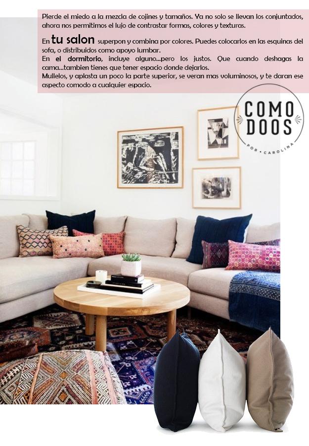 decorar con cojines