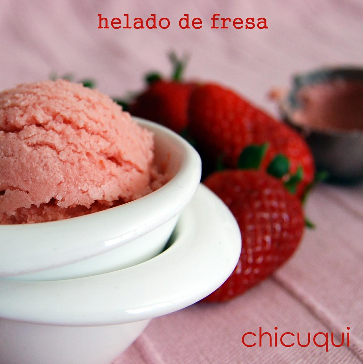 Receta de helado de fresa en galletas decoradas chicuqui.com