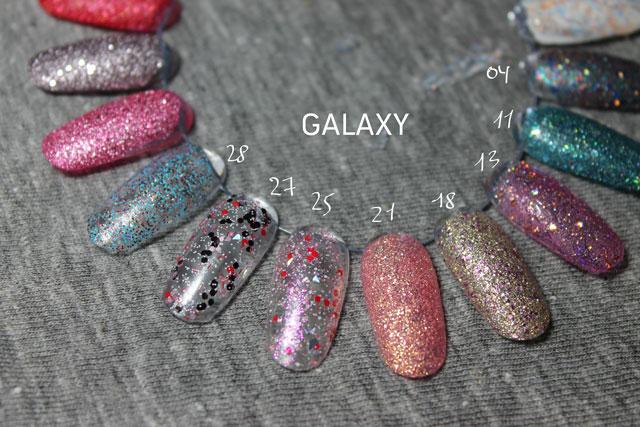 Esmaltes Golden Rose Galaxy swatches