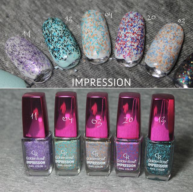 Esmaltes Golden Rose Impression swatches