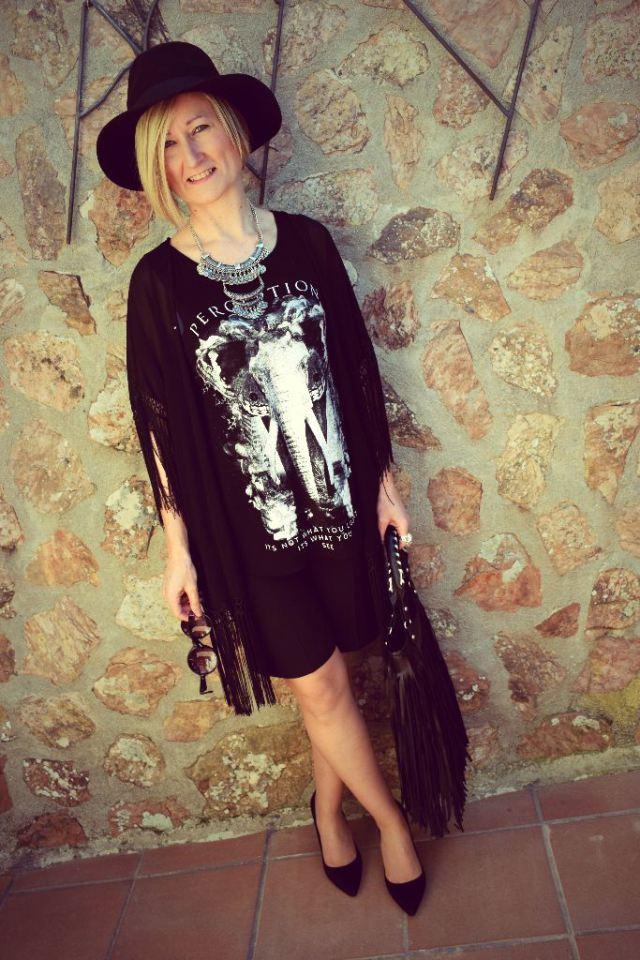 Kimono, culottes y flecos