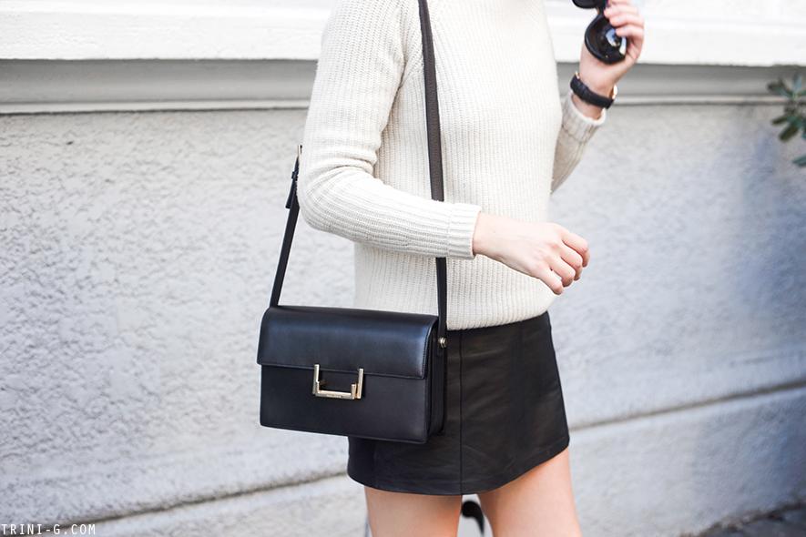 Trini | T by Alexander Wang leather skirt Saint Laurent Lulu bag