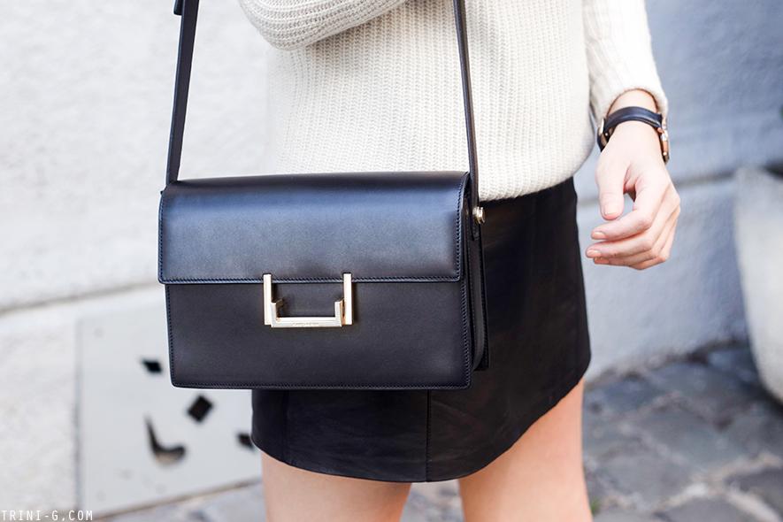Trini | T by Alexander Wang leather skirt Saint Laurent Lulu bag