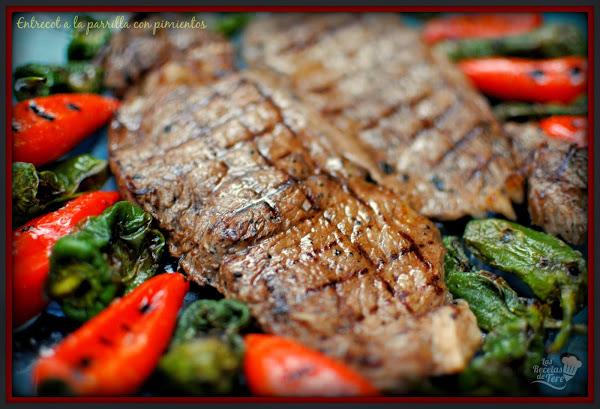 entrecot a la parrilla con pimientos tererecetas 03
