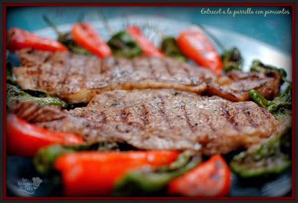 entrecot a la parrilla con pimientos tererecetas 07