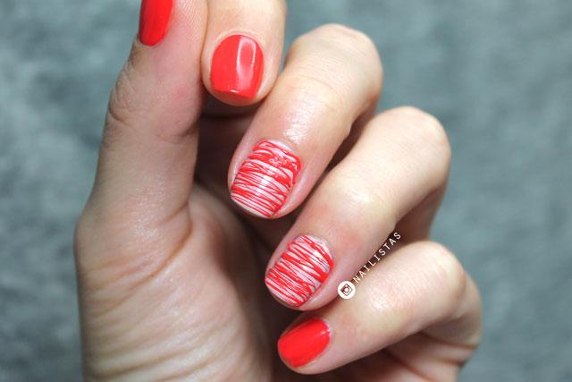 Nail art diseño de uñas fácil en color rojo