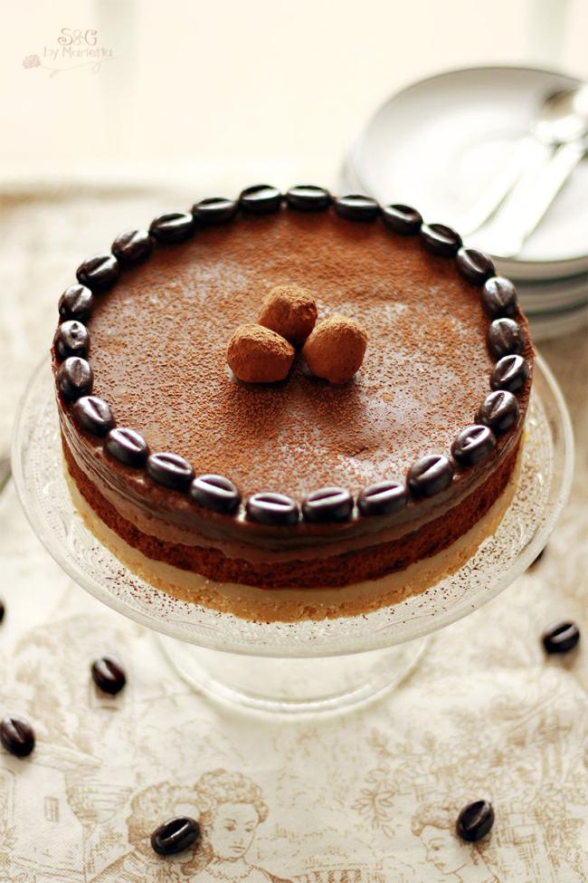 Tarta de trufa, crema almendras y café, Paul Bocuse, Reto Cooking The Chef, Nestlé, chocolate, chocolate Nestlé, Cacao Valor, Sweets and Gifts, granos cafe