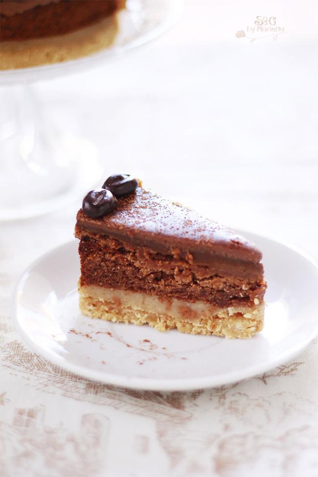 Tarta de trufa, crema almendras y café, Paul Bocuse, Reto Cooking The Chef, Nestlé, chocolate, chocolate Nestlé, Cacao Valor, Sweets and Gifts, granos cafe