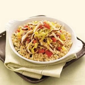 Quinoa con puerros y setas