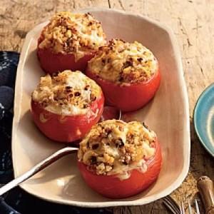 Tomates asados rellenos de quinoa
