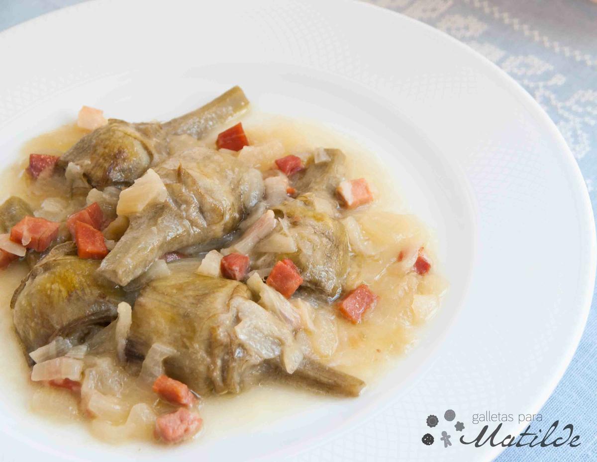 Alcachofas con jamón
