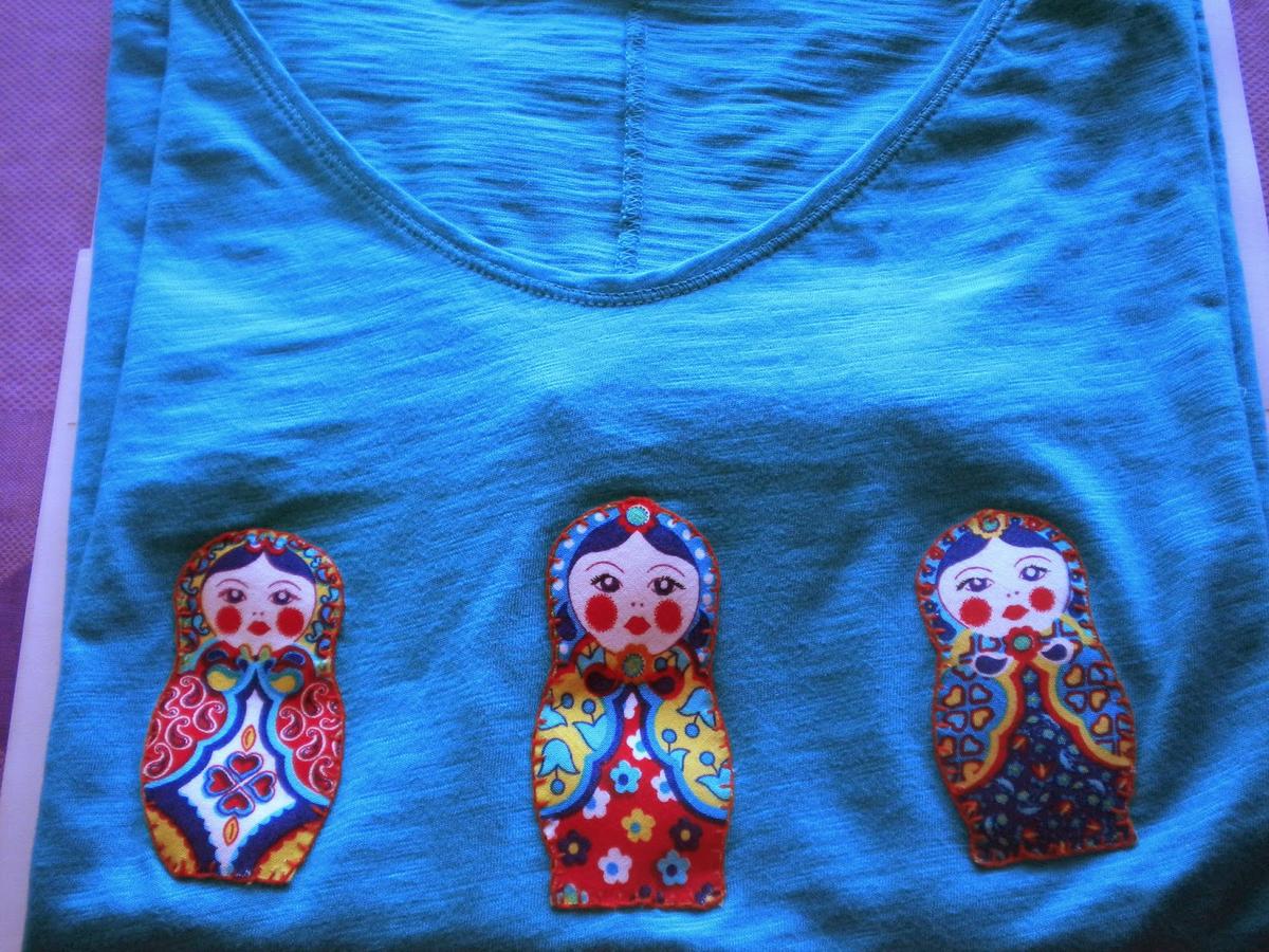 Manualidades caseras faciles camisetas decoradas con matrioskas