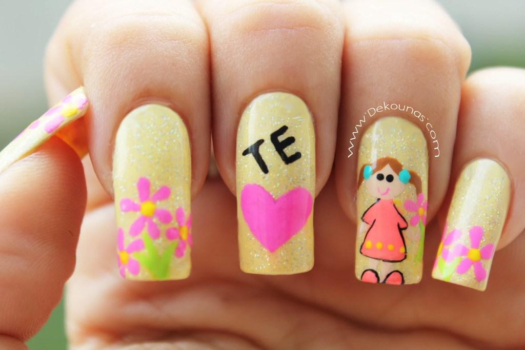 Decoración de uñas muñequita-1