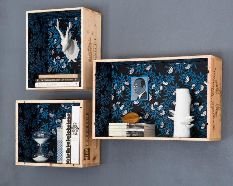 Cajas de vino forradas