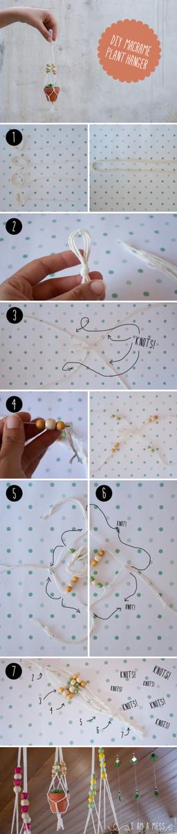 DIY mini macrame by