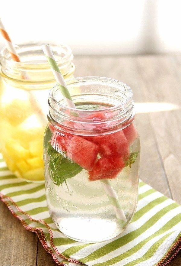 Refresco de sandía y menta