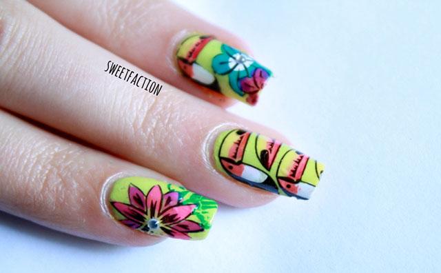 pegatinas caseras uñas paso a paso reverse stamping